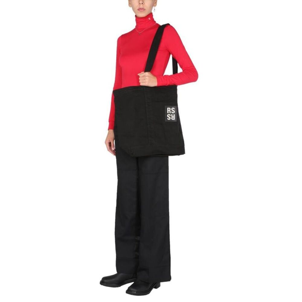 RAF SIMONS RS RH Logo Black Tote Bag Women RED Sweaters & Knitwear